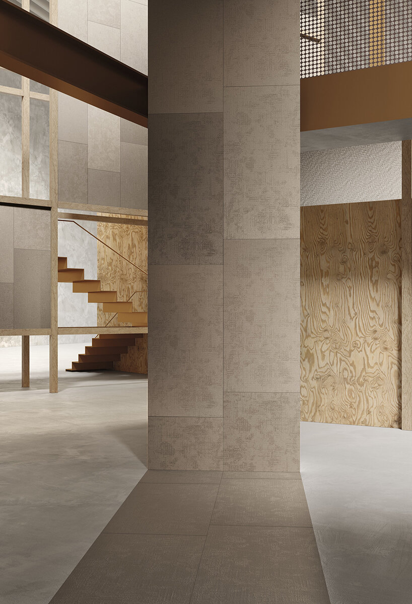 fiandre lifts the curtain on tribute100 ceramic collection composed of recycled fragments