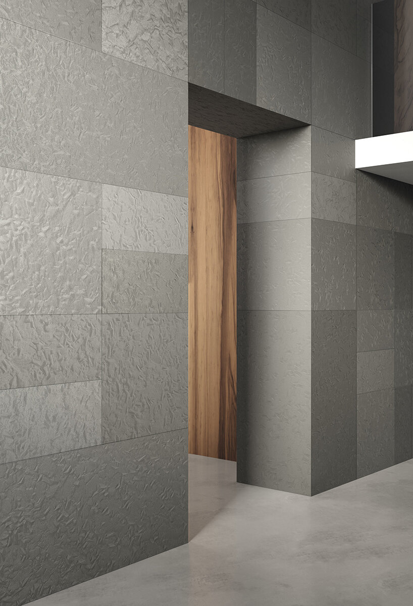 fiandre lifts the curtain on tribute100 ceramic collection composed of recycled fragments