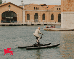 norman foster and porsche unveil glimmering, kinetic gateway to venice's waterways