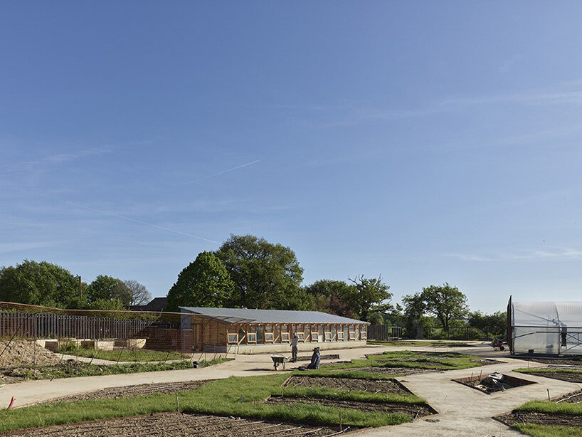 Guinee*Potin's agro-ecological park invigorates the French site through wood and translucent skins