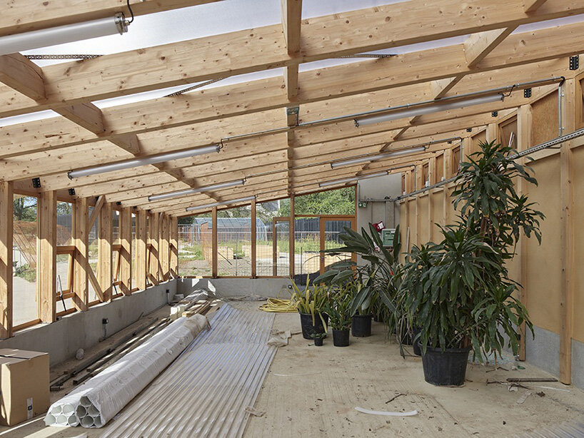 Guinee*Potin's agro-ecological park invigorates the French site through wood and translucent skins