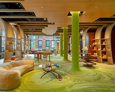 'we let loose a bit': heatherwick studio renews iconic longchamp flagship in new york