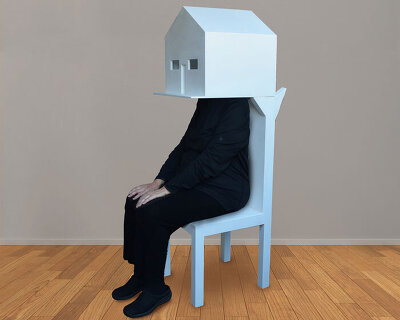 michael jantzen's sculptural chair shapes tiny house shelter for your head