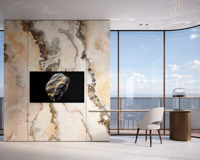 iris ceramica group and alchimia hide audio and video systems within ceramic surfaces