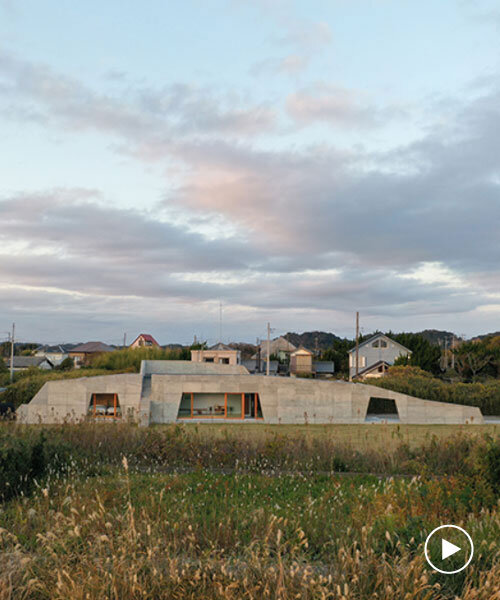 concrete isumi villa by takeshi hosaka architects organically spreads over land in japan