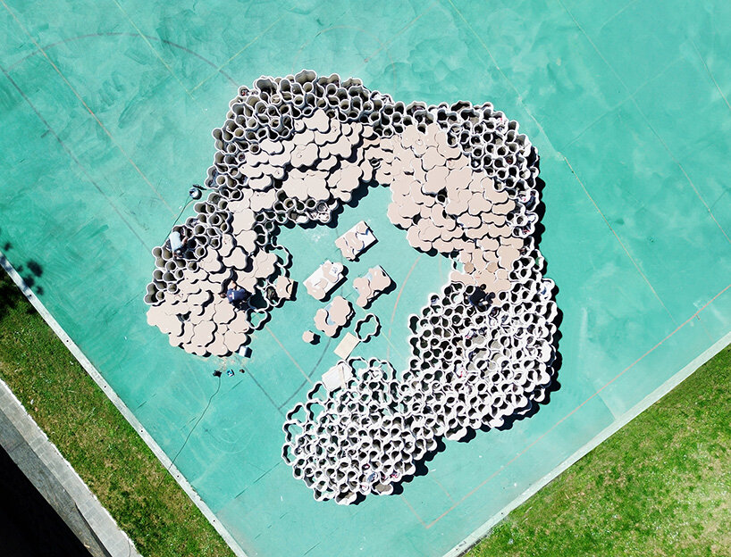 mario cucinella 3D prints flower-shaped sustainable amphitheater in venice's san servolo