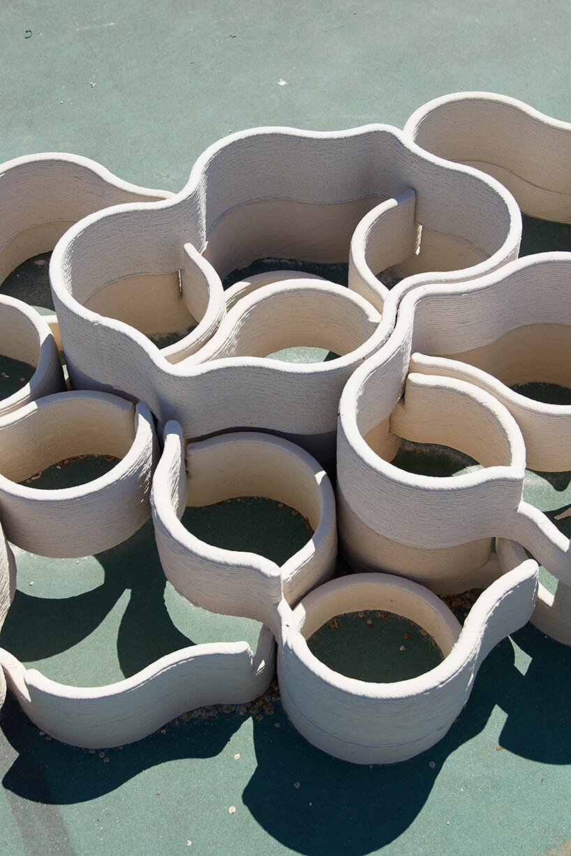 mario cucinella 3D prints flower-shaped sustainable amphitheater in venice's san servolo
