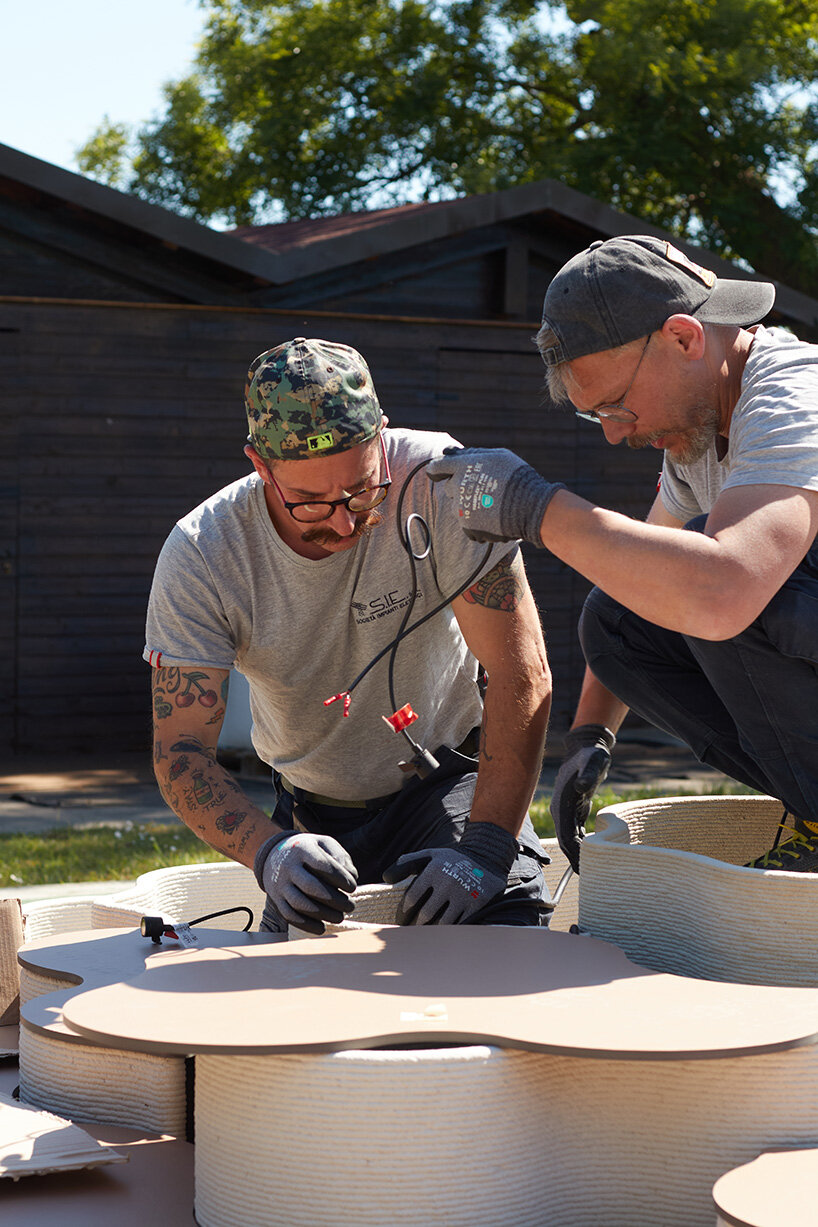 mario cucinella 3D prints flower-shaped sustainable amphitheater in venice's san servolo