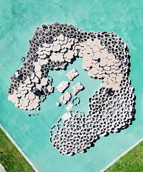 mario cucinella 3D prints flower-shaped sustainable amphitheater in venice's san servolo