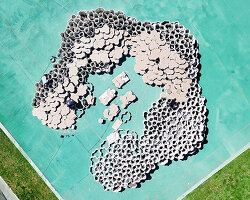 mario cucinella 3D prints flower-shaped sustainable amphitheater in venice's san servolo