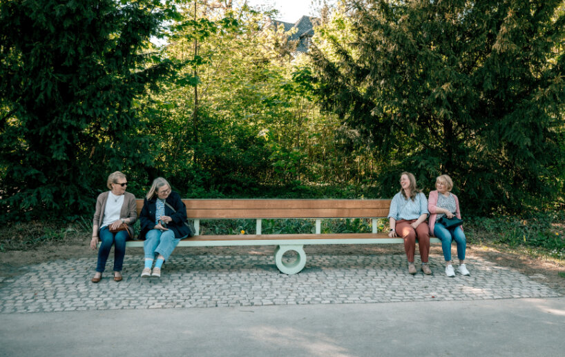 martin binder installs park bench in germany that only works with mutual effort