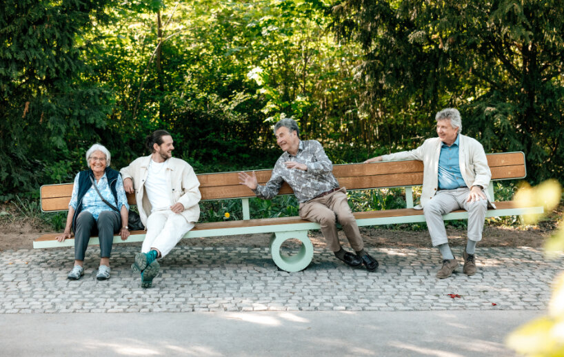 martin binder installs park bench in germany that only works with mutual effort