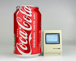 miniature mac is a functional replica of the original 1984 apple computer