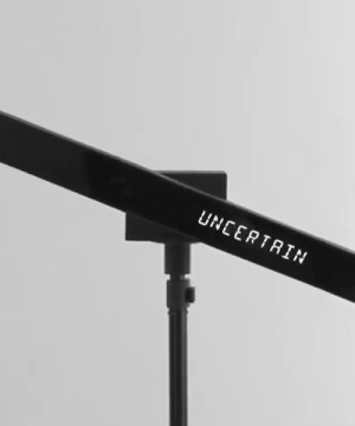 three kinetic generative sculptures express internal psychological states as digital poems