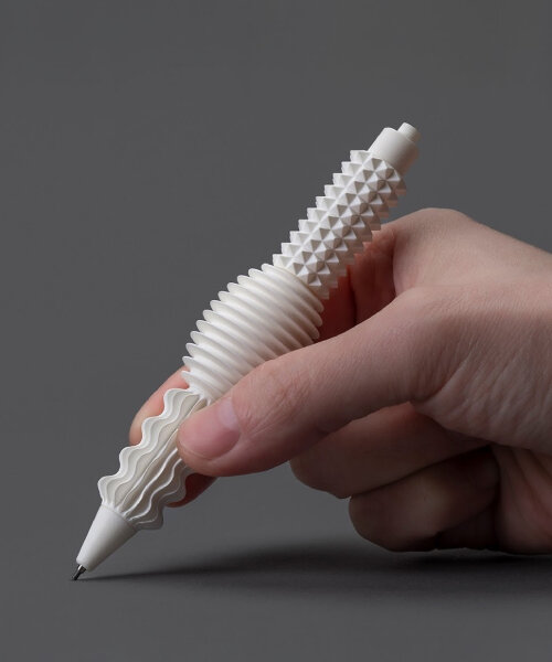 modular pen NEWRON makes people think by stimulating fingertips with protruding shapes