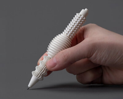 modular pen NEWRON makes people think by stimulating fingertips with protruding shapes