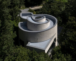 two intersecting circles wind snow AIDe's house into the woodlands near seoul 