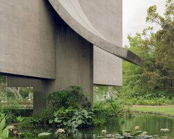 leopold banchini envisions floating garden volume for neojiba rehearsal hall in brazil