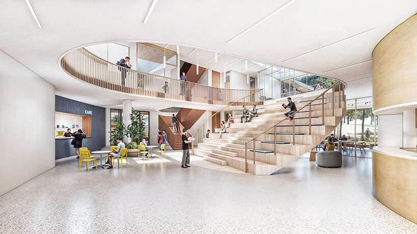 rotating facade panels shield PILA's building for anatolia college in thessaloniki, greece