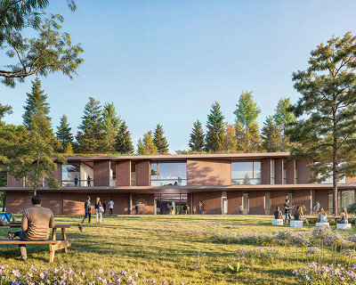 rotating facade panels shield PILA's building for anatolia college in thessaloniki, greece