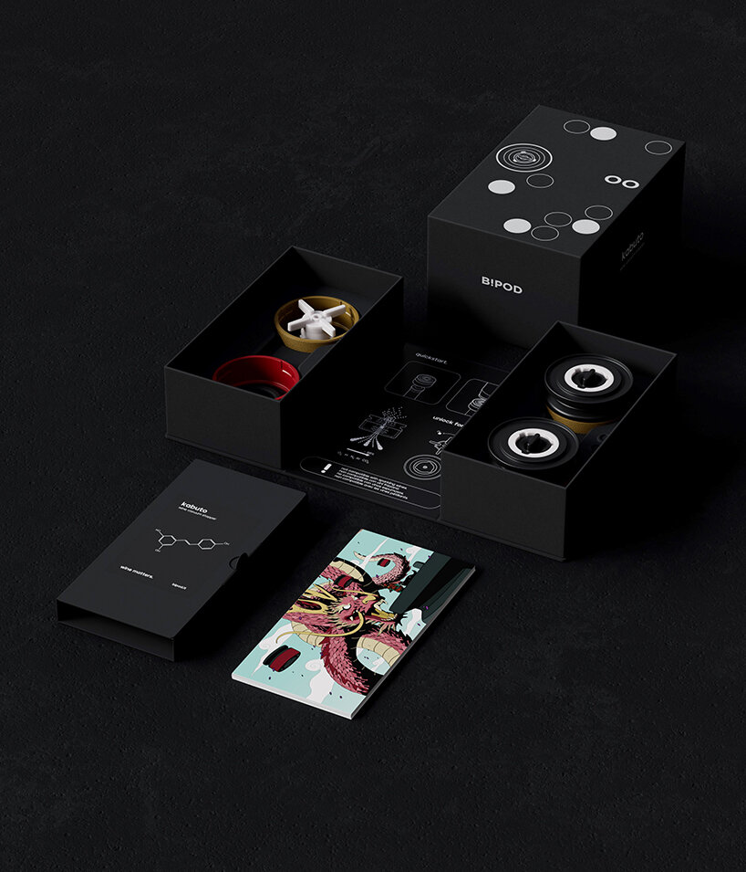 kabuto by the B!POD company uses advanced vacuum technology to preserve wine's aroma