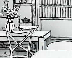 step inside shirokuro, a 2D omakase restaurant in NYC that looks like a living sketchbook