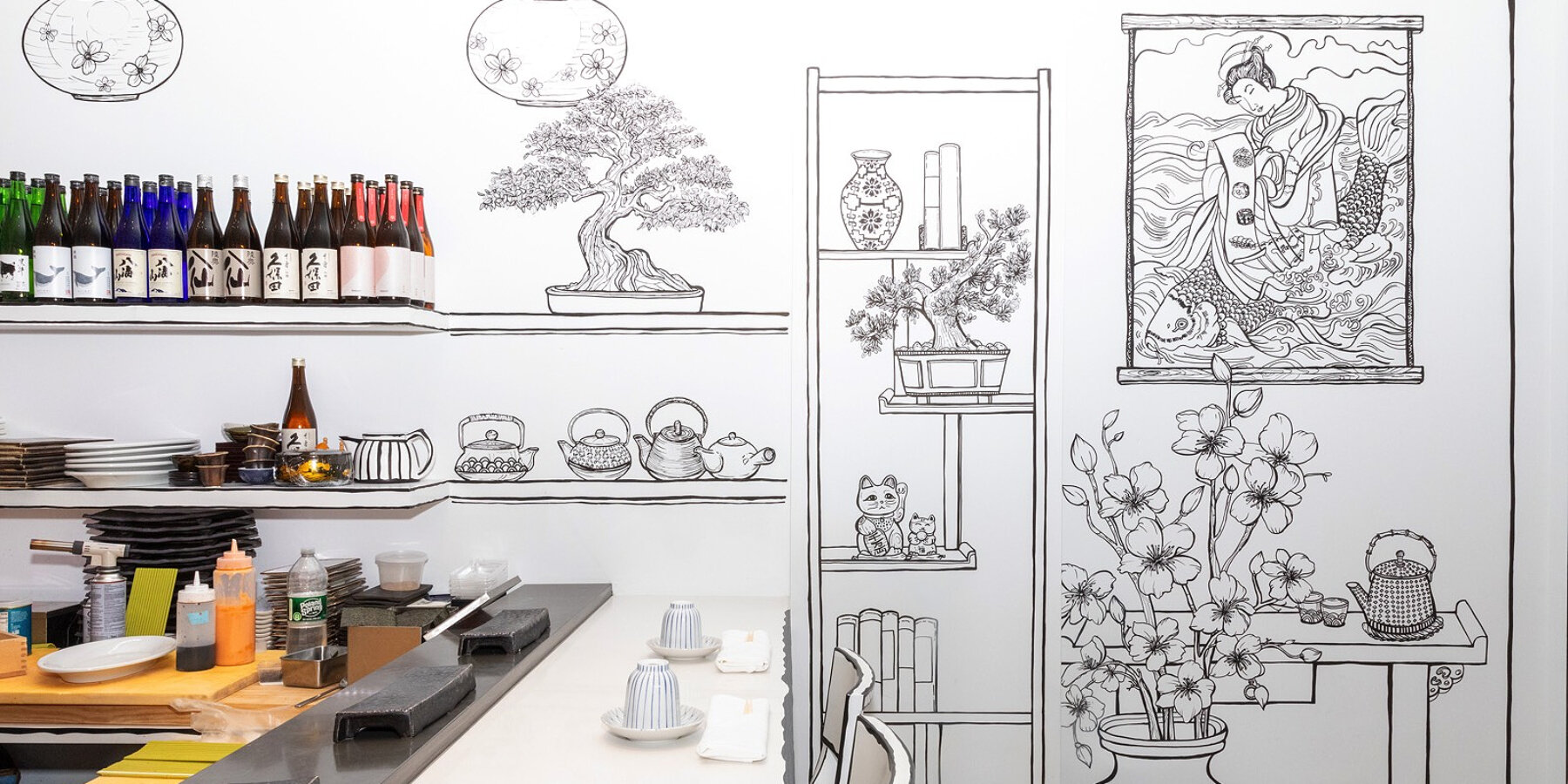 shirokuro-2D-omakase-restaurant-NYC-sketchbook-designboom-ban2