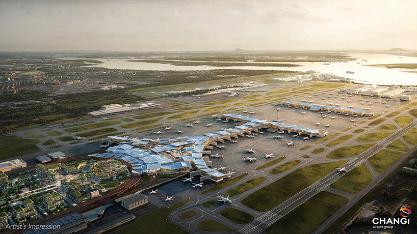 singapore's changi airport terminal 5 by heatherwick studio and KPF breaks ground