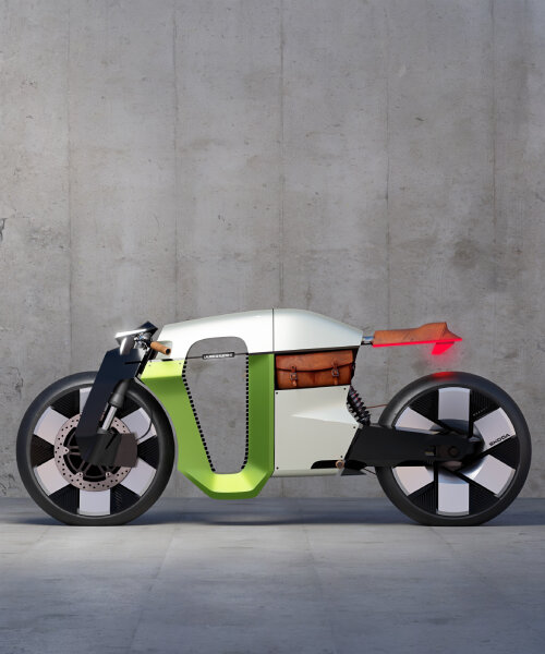škoda gives a futuristic and electric twist to 1899 slavia B motorbike