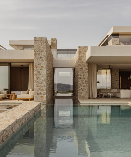 k-studio's 'southwand house' follows the sloping olive groves of messinia, greece