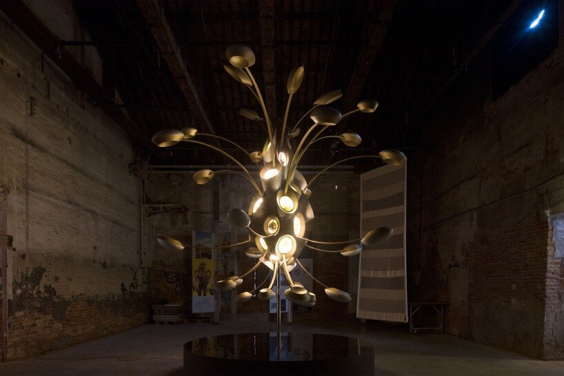 heatherwick studio's space garden at venice biennale orbits earth for enhanced human living