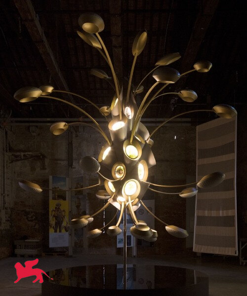 heatherwick studio's space garden at venice biennale orbits earth for enhanced human living