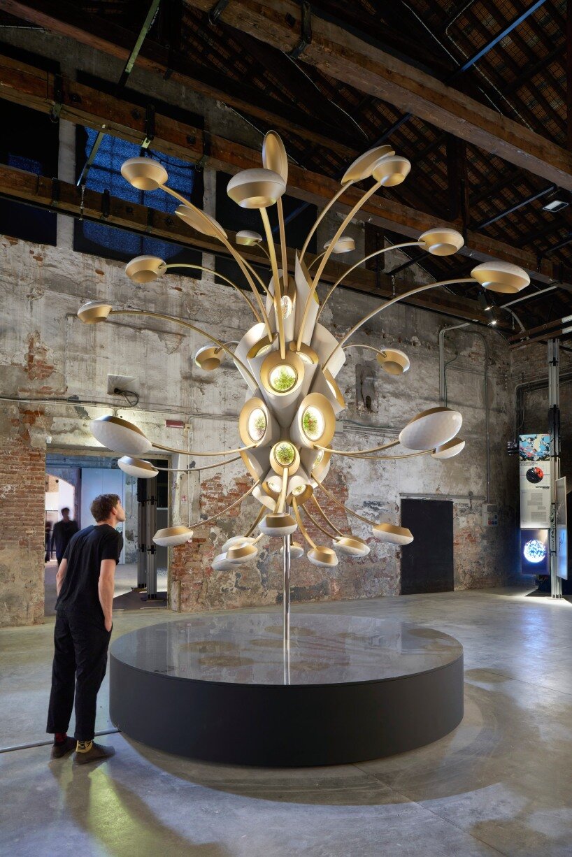 heatherwick studio's space garden at venice biennale orbits earth for enhanced human living