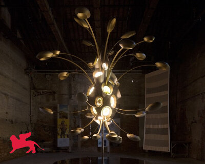 heatherwick studio's space garden at venice biennale orbits earth for enhanced human living