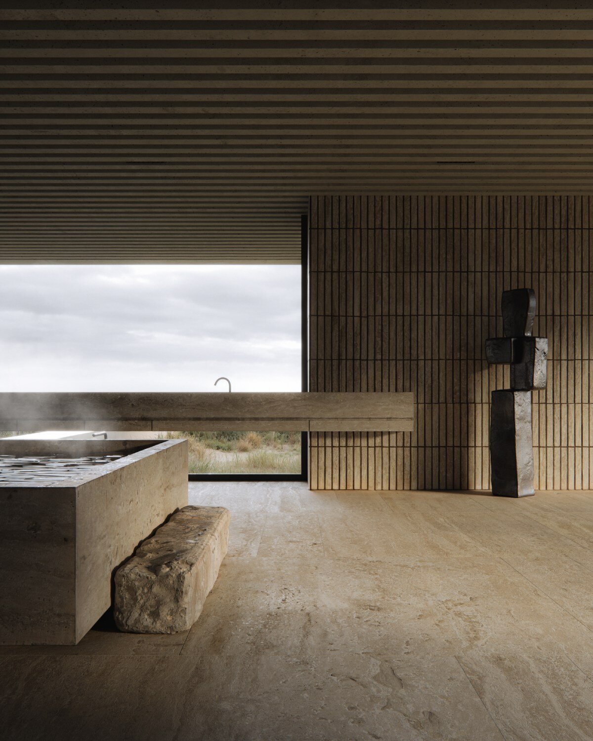 grounded timber planes shape studio JVW's house along south africa's coast