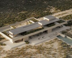 grounded timber planes shape studio JVW's house along south africa's coast