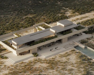 grounded timber planes shape studio JVW's house along south africa's coast