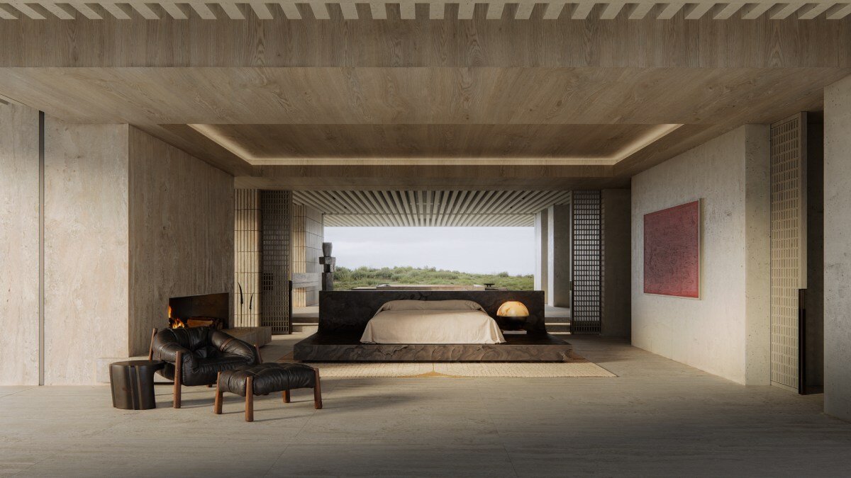 grounded timber planes shape studio JVW's house along south africa's coast