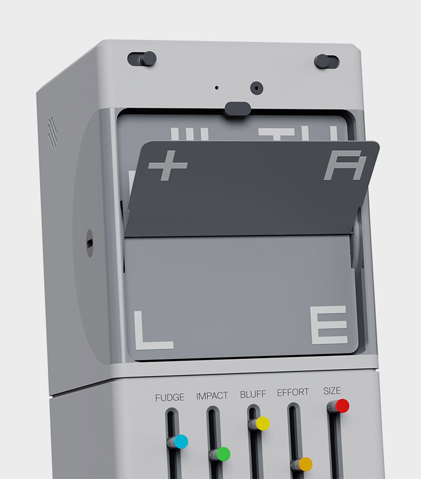 multi-sensory totem device by niice studio visualizes patterns of media misinformation