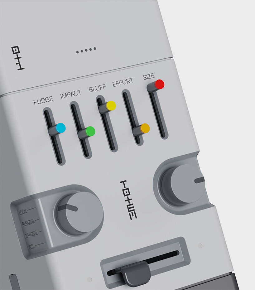multi-sensory totem device by niice studio visualizes patterns of media misinformation
