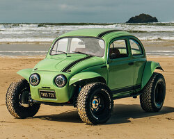 twisted T-bug is a modified beetle custom-built for the desert and off-road terrains
