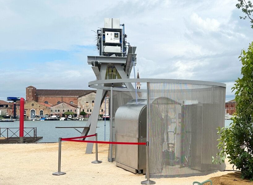 view of the Canal Café at the back of the Arsenale