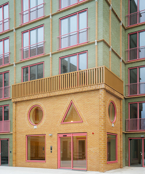playful geometries dot monadnock's colorful 'volante' social housing in the netherlands