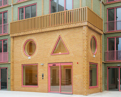 playful geometries dot monadnock's colorful 'volante' social housing in the netherlands
