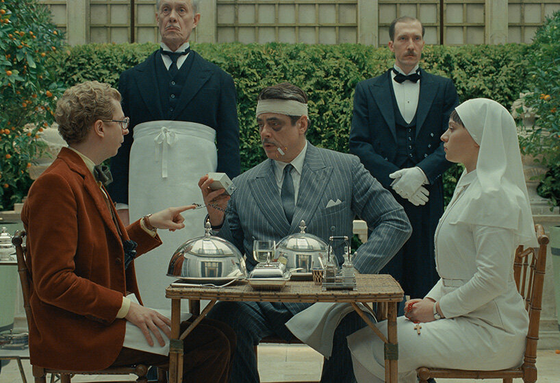 wes anderson draws on venetian palazzos and painted illusions for the phoenician scheme