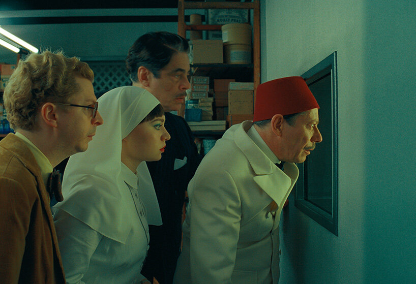 wes anderson draws on venetian palazzos and painted illusions for the phoenician scheme