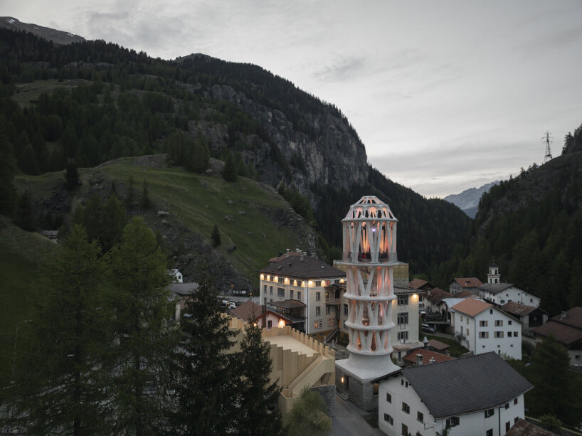 3D printed white tower