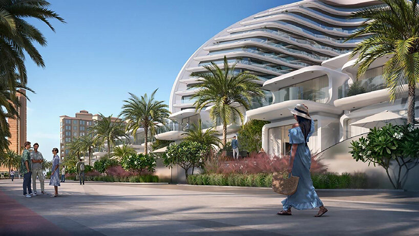 zaha hadid architects sculpts rippling seafront towers for al marjan island in UAE