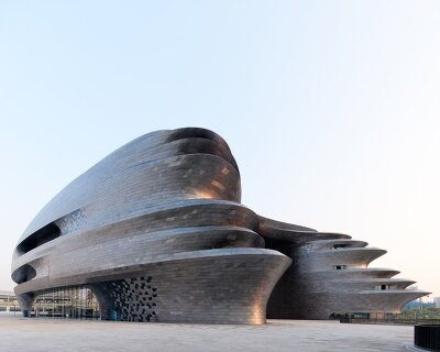 zaha hadid architects' sinuous shenzhen science & technology museum opens in china