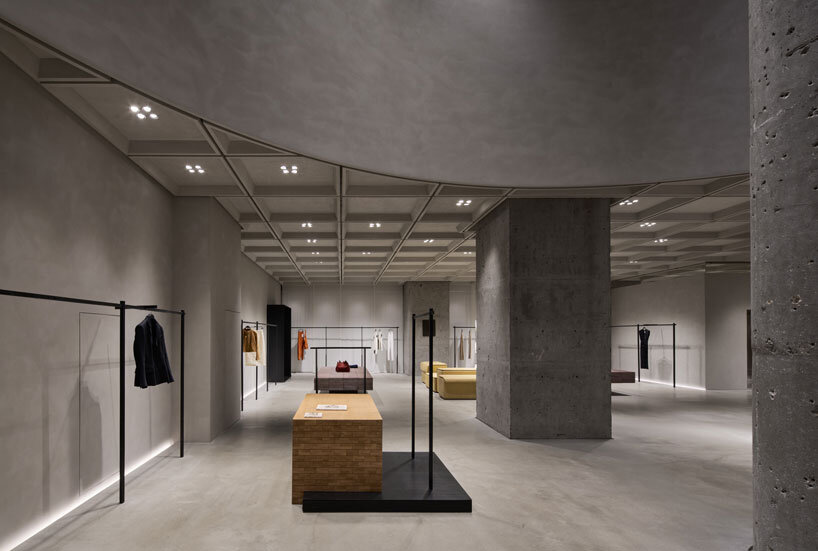 AIM architecture's flowing curved facade shapes ZARA flagship store in nanjing